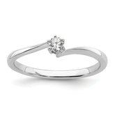 First Promise 14k White Gold 1/8 carat Lab Grown Diamond VS/SI+ G+ Complete Petite Engagement Ring